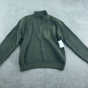 Bass Outdoor Deep Depths Green Knit Pullover Sweater XXL NWT 5191